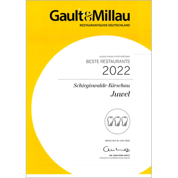 Hotel BEI SCHUMANN JUWEL Gault & Millau 2022